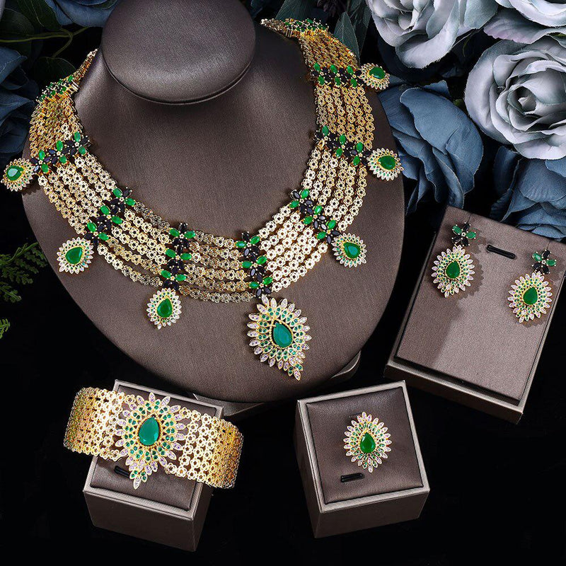 Gold Plated Wedding Bridal Jewelry Sets For Women-Jewelry-Bennys Beauty World