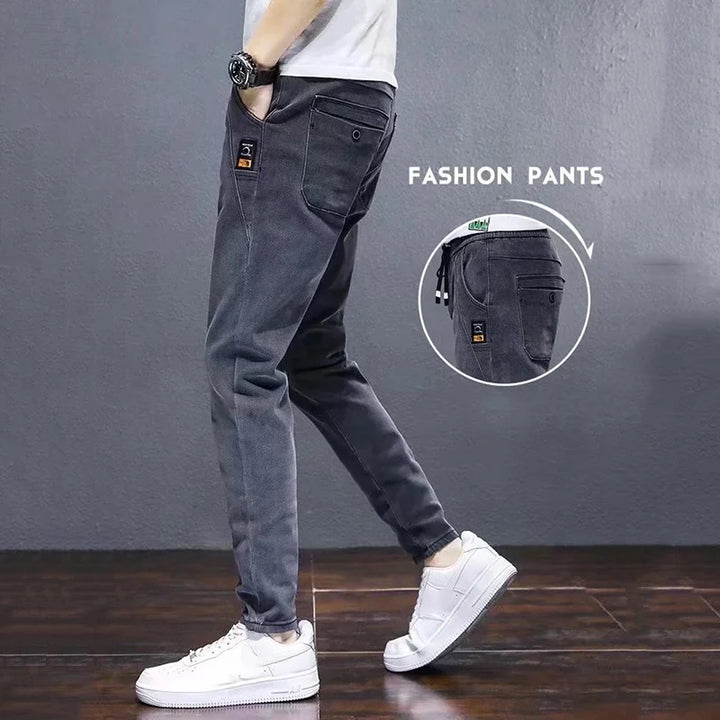 Men's Comfortable Elastic Waist Denim Pants