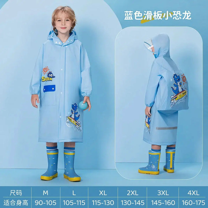 Waterproof Kids Rain Coat Portable Cartoon Rainwear Suit-Suit-Bennys Beauty World