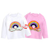 Girls T-Shirt Color Change Sequin Long Sleeve Top-Tops-Bennys Beauty World