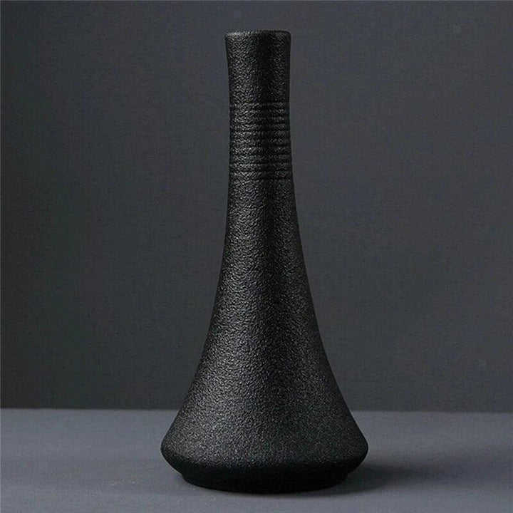 Black Ceramic Small Vase Home Decoration-Vases-Arlik interiors