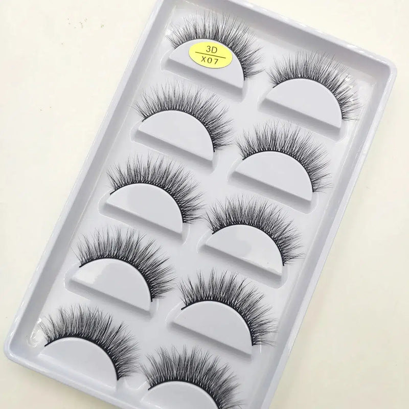 5 Pairs Eyelash Natural 3D Mink False Eyelashes Extension