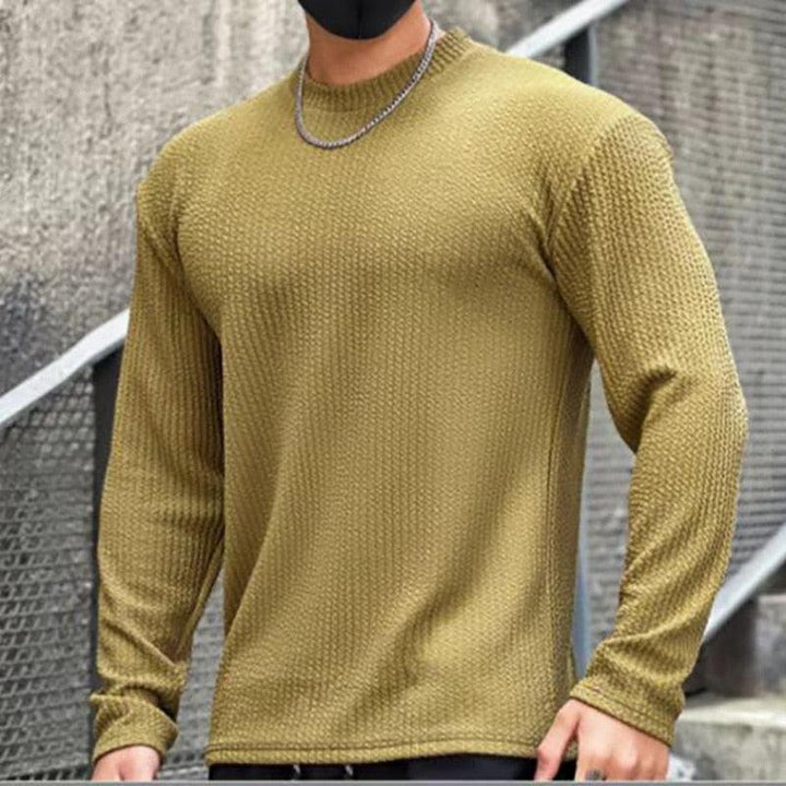 Men Fashion body-building Long Sleeve T-shirts-T-shirt-Bennys Beauty World