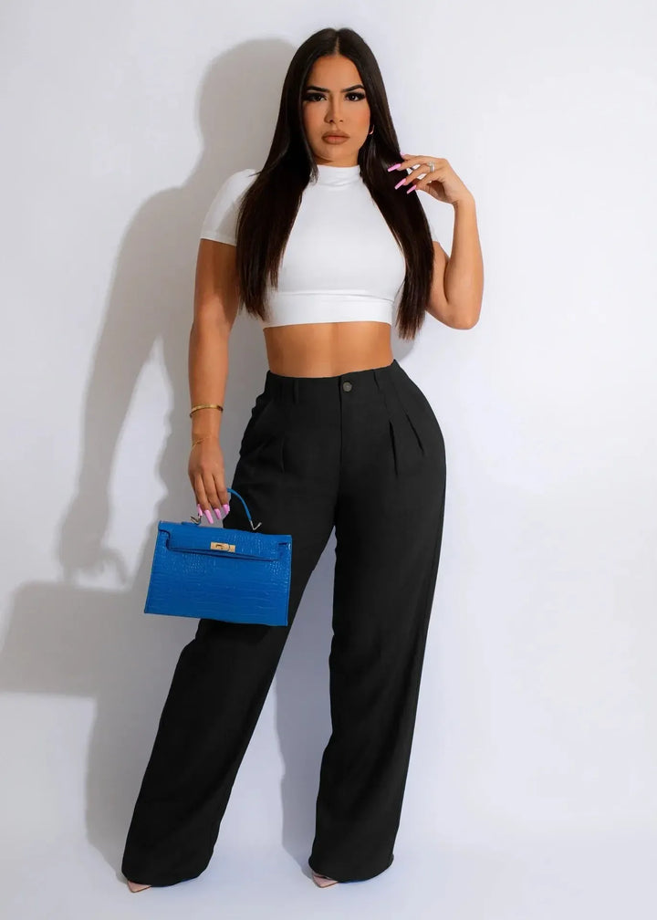 Women's High Waist Cotton Linen Wide Leg Trousers-Bennys Beauty World