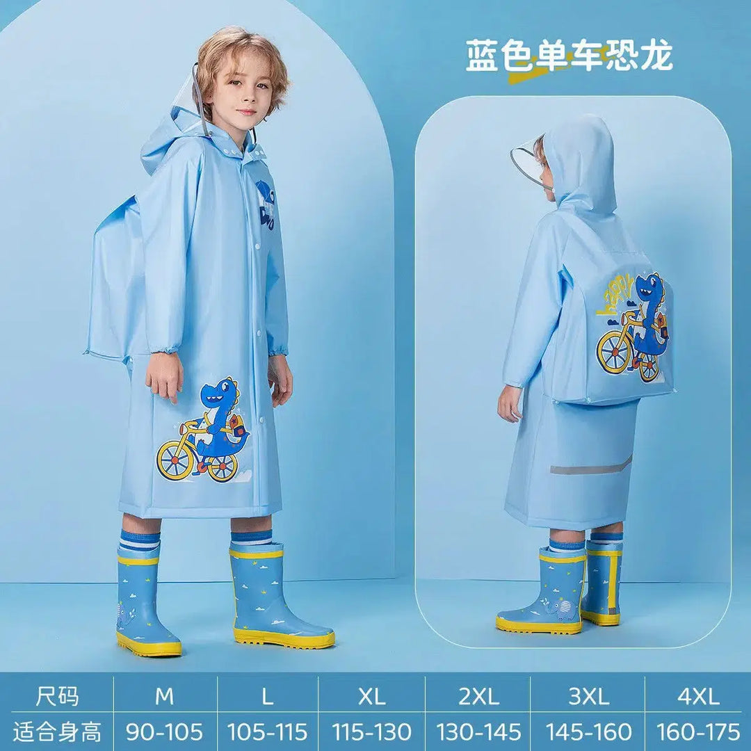 Waterproof Kids Rain Coat Portable Cartoon Rainwear Suit-Suit-Bennys Beauty World