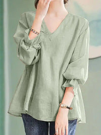 Casual Loose Tunics Oversized Womens Solid Color Tops-blouse-Bennys Beauty World