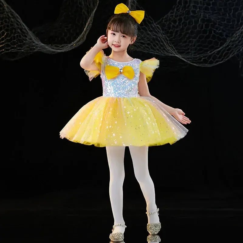 Girls Sequined Tutu Dance Dress – Princess Costume - Bennys Beauty World