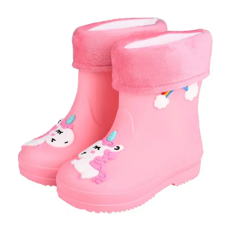 Kids Rain Boot Baby Boys And Girls PVC Non-slip Outdoor Cartoon Boots-Bennys Beauty World