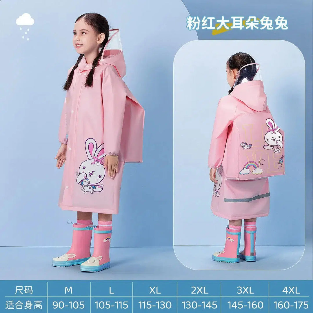 Waterproof Kids Rain Coat Portable Cartoon Rainwear Suit-Suit-Bennys Beauty World