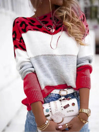 Women's Leopard Knitted Sweater