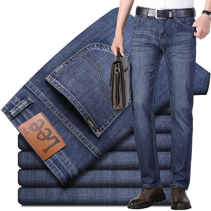 Men's Summer Denim Pants Jeans Men High-End Straight Pants-pants-Bennys Beauty World