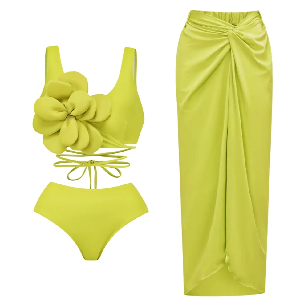 Push Up Women Bikini Set Floral Printed Ruffle Bikinis Strappy Swimwear-Swimwear-Bennys Beauty World