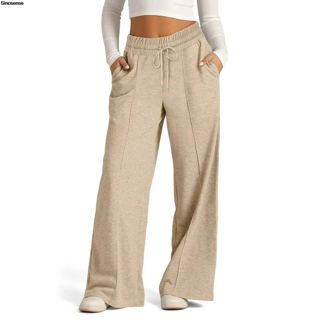 Womens Wide Leg Sweatpants High Waisted Baggy Flared Pants-Pant-Bennys Beauty World