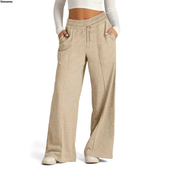 Womens Wide Leg Sweatpants High Waisted Baggy Flared Pants-Pant-Bennys Beauty World