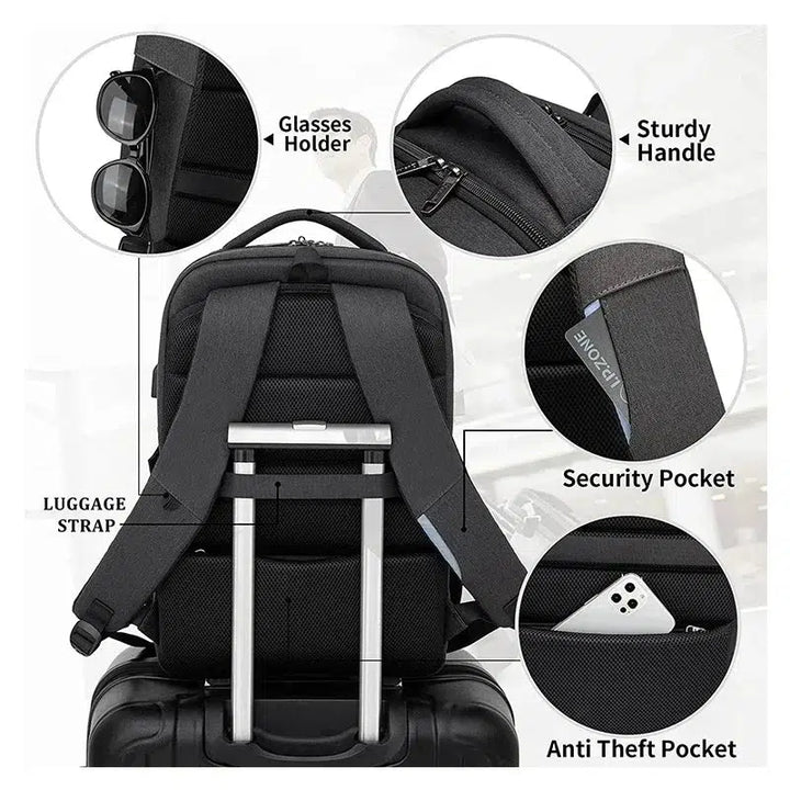 Laptop Backpack For Men USB Waterproof Travel Bag-backpack-Bennys Beauty World