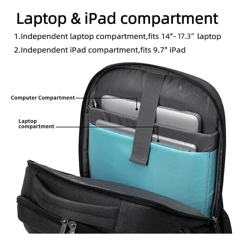 Laptop Backpack For Men USB Waterproof Travel Bag-backpack-Bennys Beauty World