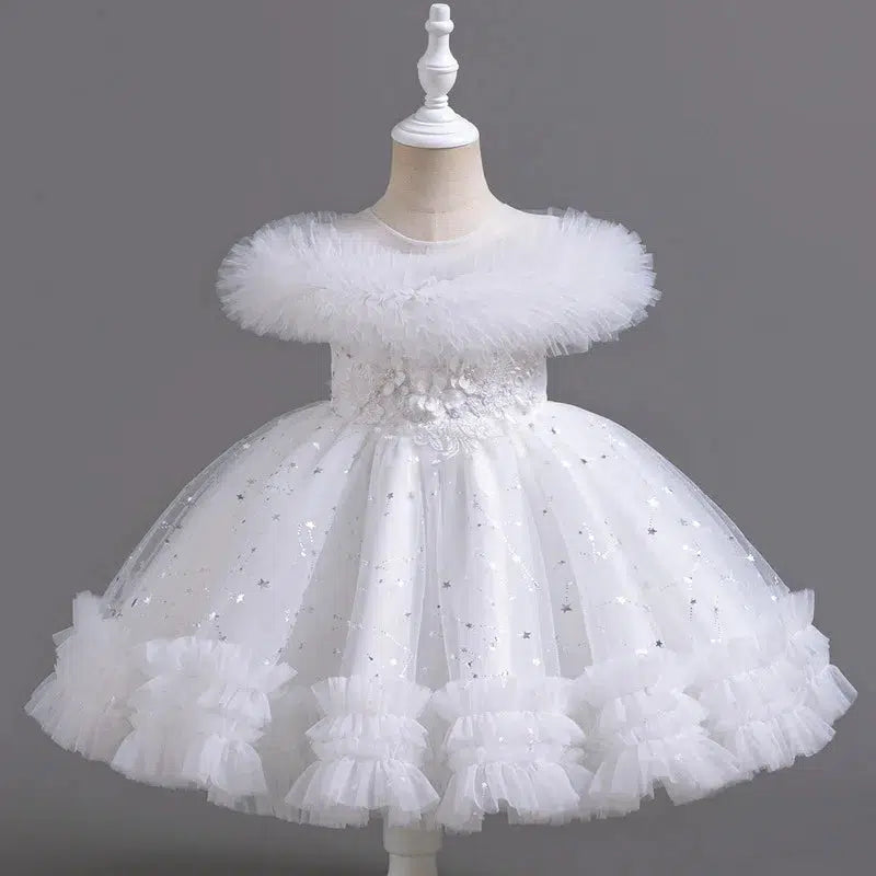 Elegant Sleeveless Lace Princess Gown for Girls - Perfect Party Dress for Ages 3-12-Bennys Beauty World