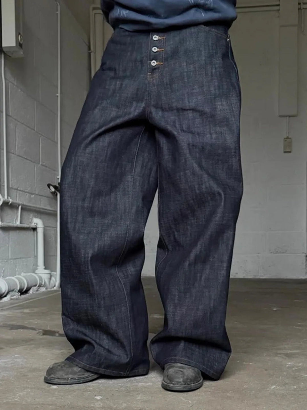 MIJKO High Street Dark Blue Straight Leg Denim Jeans | Unisex - Bennys Beauty World