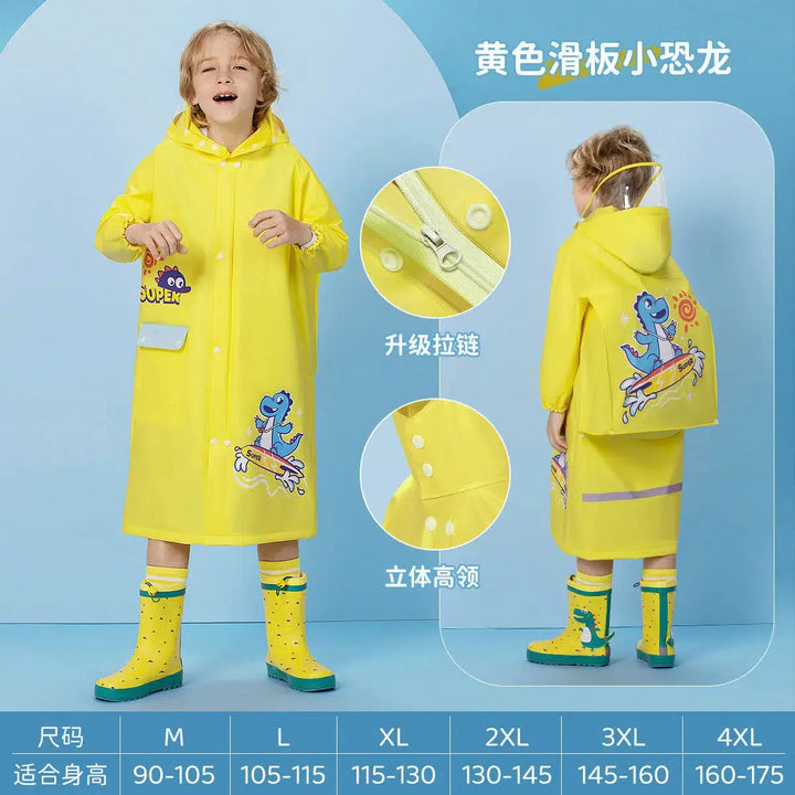 Waterproof Kids Rain Coat Portable Cartoon Rainwear Suit-Suit-Bennys Beauty World