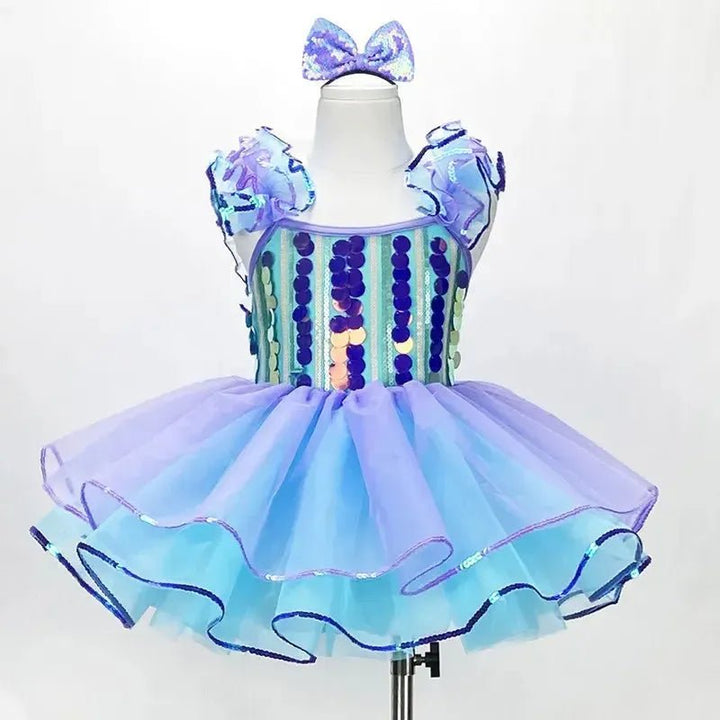 Girls Ballet Tutu Dress – Sleeveless Dance Leotard &amp; Skirt - Bennys Beauty World