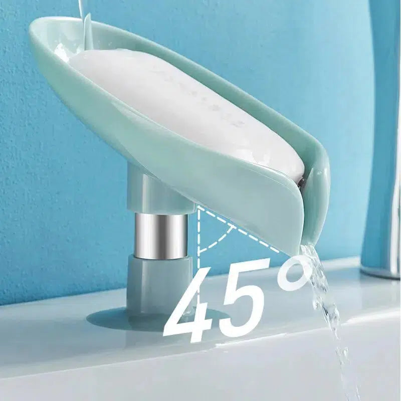 2pcs Drain Soap Holder Leaf Shape Soap Box-Decorative Trays-Arlik interiors