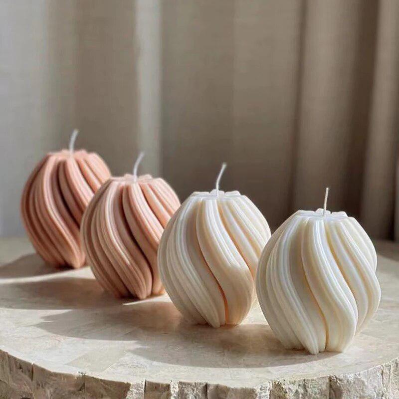 3D Swirl Scented Candles-Candles-Arlik interiors