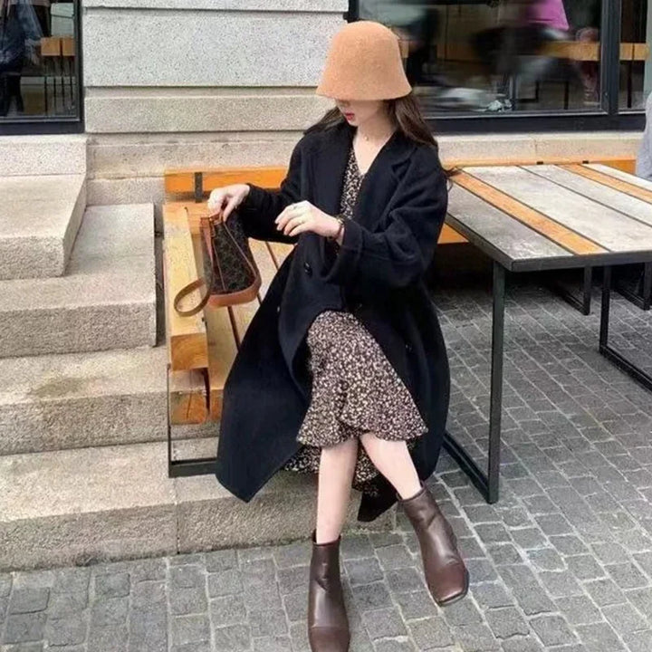 Winter Korean Style Women’s Mid-Long Woolen Coat