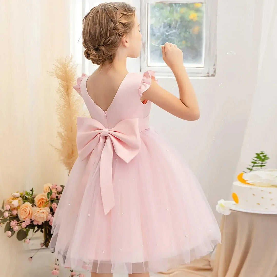Girls Flower Girl Dress – Christmas &amp; Party (18M–9Y) - Bennys Beauty World