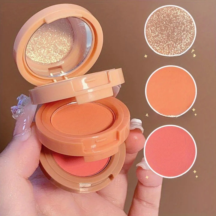 3-in-1 Blush Palette Pressed Highlighter Palette