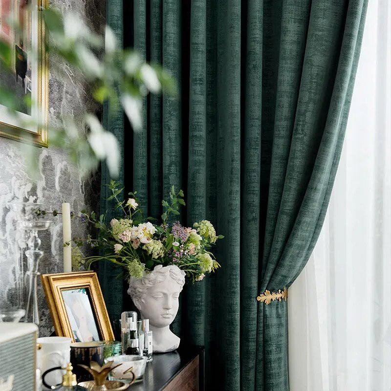 Velvet Curtains for Living Room And Bedroom Windows-Curtains-Arlik interiors