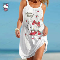 Womens Bohemian Fashion Summer Strap Beach Dress-Dresses-Bennys Beauty World