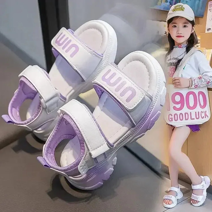 Girls' Pink Princess Sandals – For Summer Age 4–6 Years-Bennys Beauty World