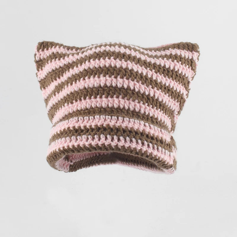 Women Girls Autumn Winter Cute Cat Ears Cap