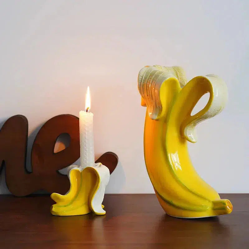 Ceramic Banana Candle Holders Home Decoration-Candle Holders-Arlik interiors