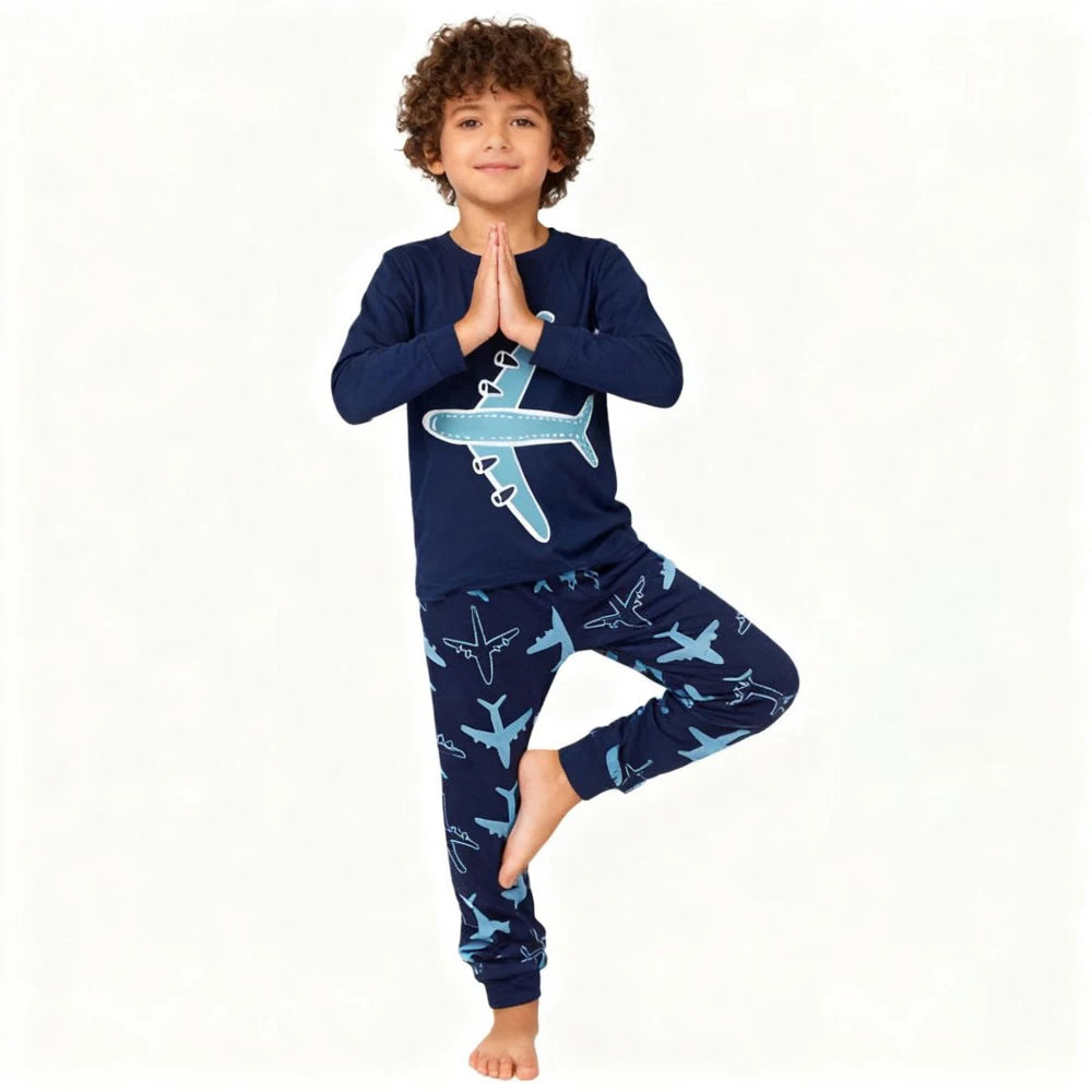 Kids Animal Print Long-Sleeve Pyjama Set | Boys &amp; Girls Sleepwear | Ages 2–7