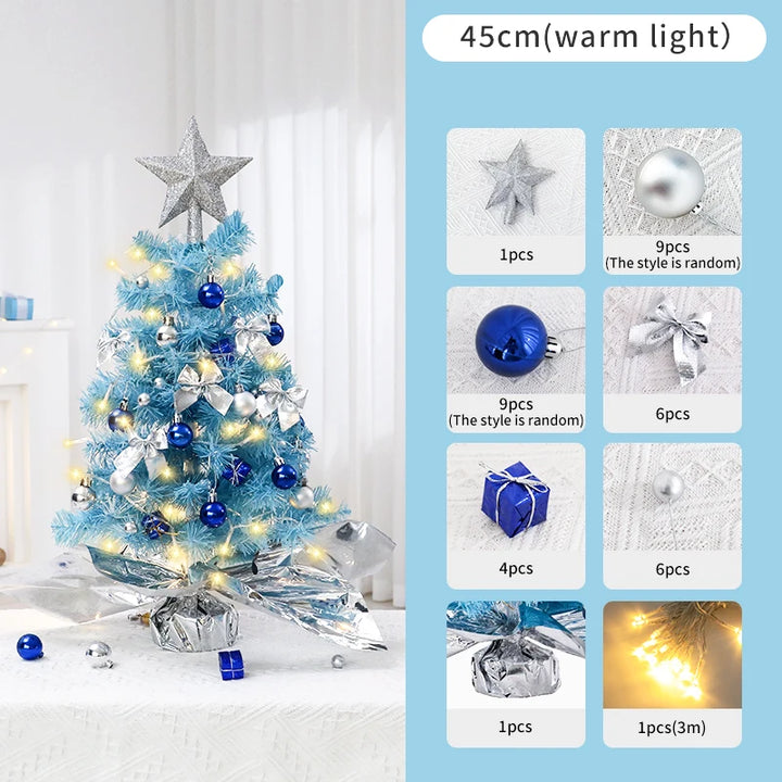 Blue Mini Christmas Tree Star Top Dream Ball Decoration