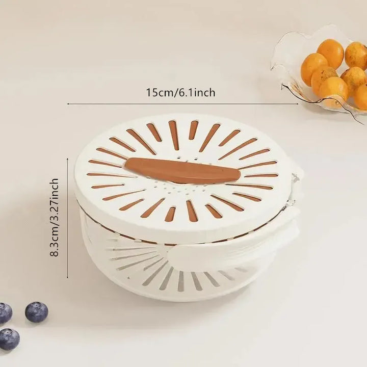 Kitchen Colander Storage Basket Multifunctional Bowl with Strainer-kitchen tools-Bennys Beauty World
