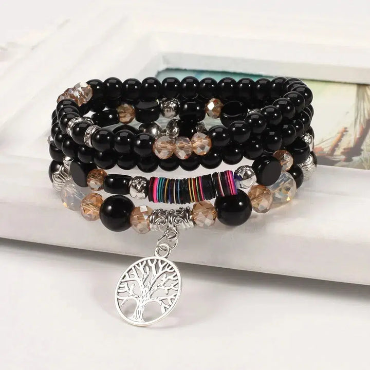 Multi-Layer Pendant Bracelet Artificial Crystal Glass-bracelet-Bennys Beauty World