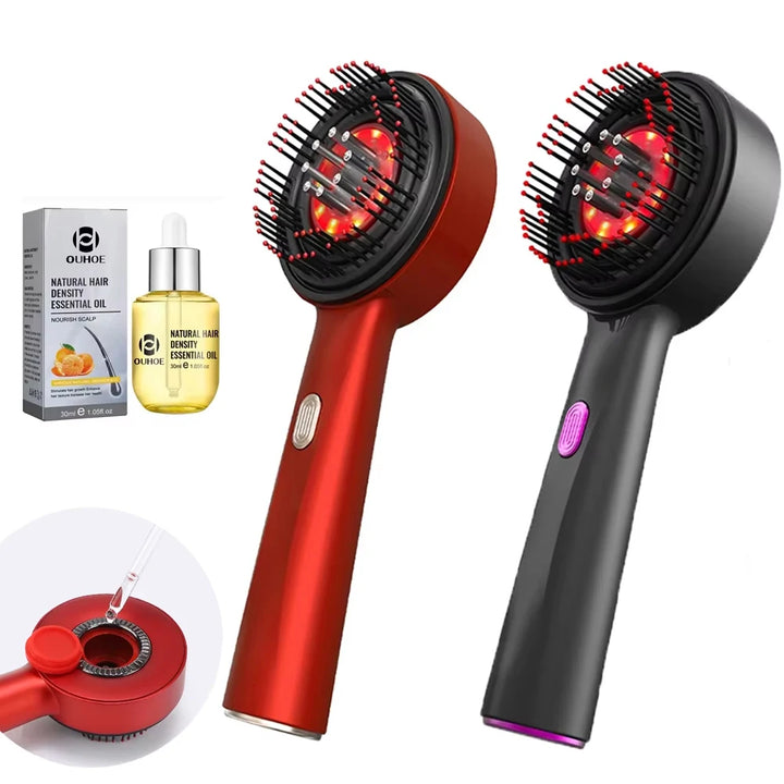 3 Modes Electric Vibration Massage Comb Red Light