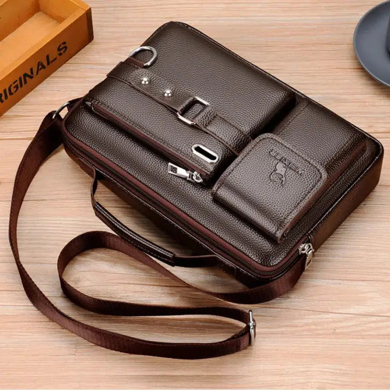 Men PU Leather Shoulder Fashion Business Crossbody Bags-bag-Bennys Beauty World