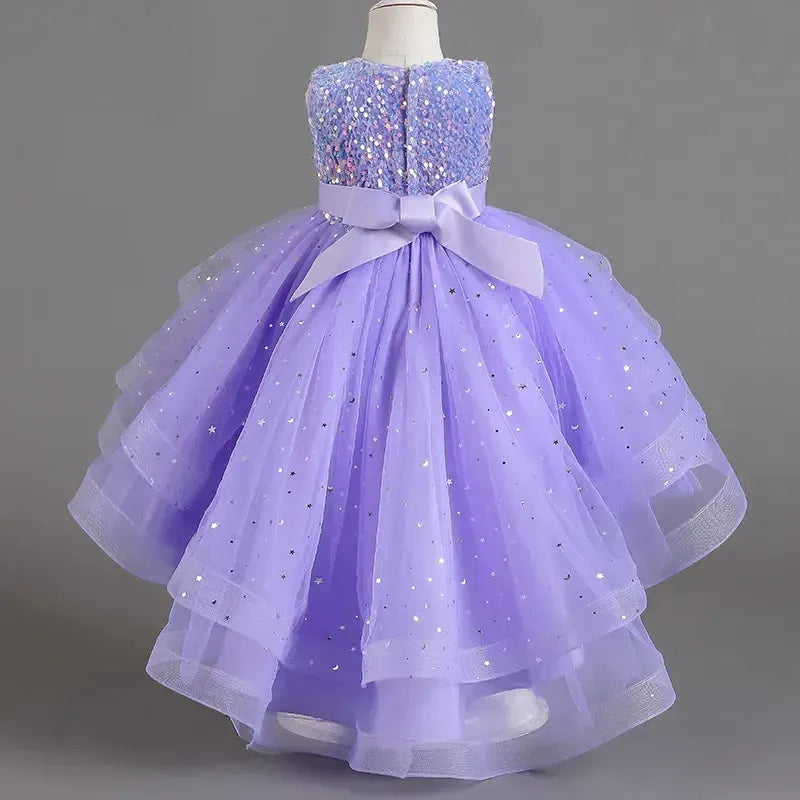 Girls Sequin Princess Dress – Sleeveless Formal Gown (Ages 3–14)-Baby &amp; Toddler Dresses-Bennys Beauty World