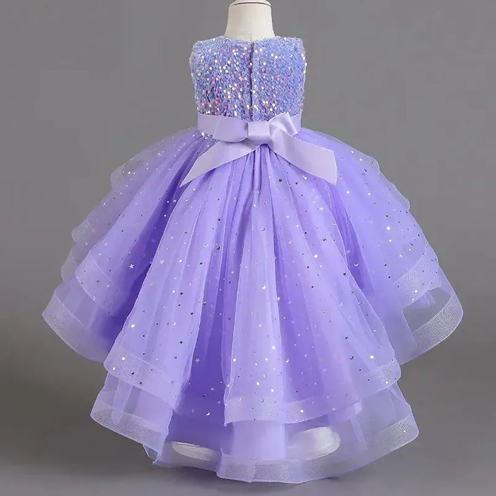 Girls Sequin Princess Dress – Sleeveless Formal Gown (Ages 3–14)-Baby &amp; Toddler Dresses-Bennys Beauty World