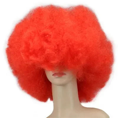 Super Big  Short Curly Cosplay Party Black Dance Afro Wigs Synthetic