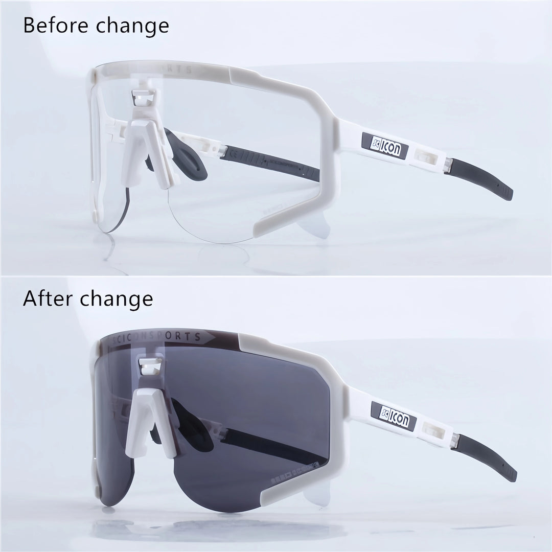 SC Icon Aeroscope Cycling Glasses – Photochromic UV400 Sports Eyewear
