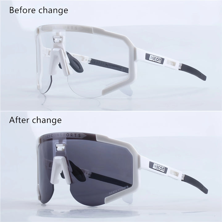 SC Icon Aeroscope Cycling Glasses – Photochromic UV400 Sports Eyewear