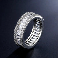 Vintage CZ Zircon Wedding Band Eternity Ring For Women-Ring-Bennys Beauty World