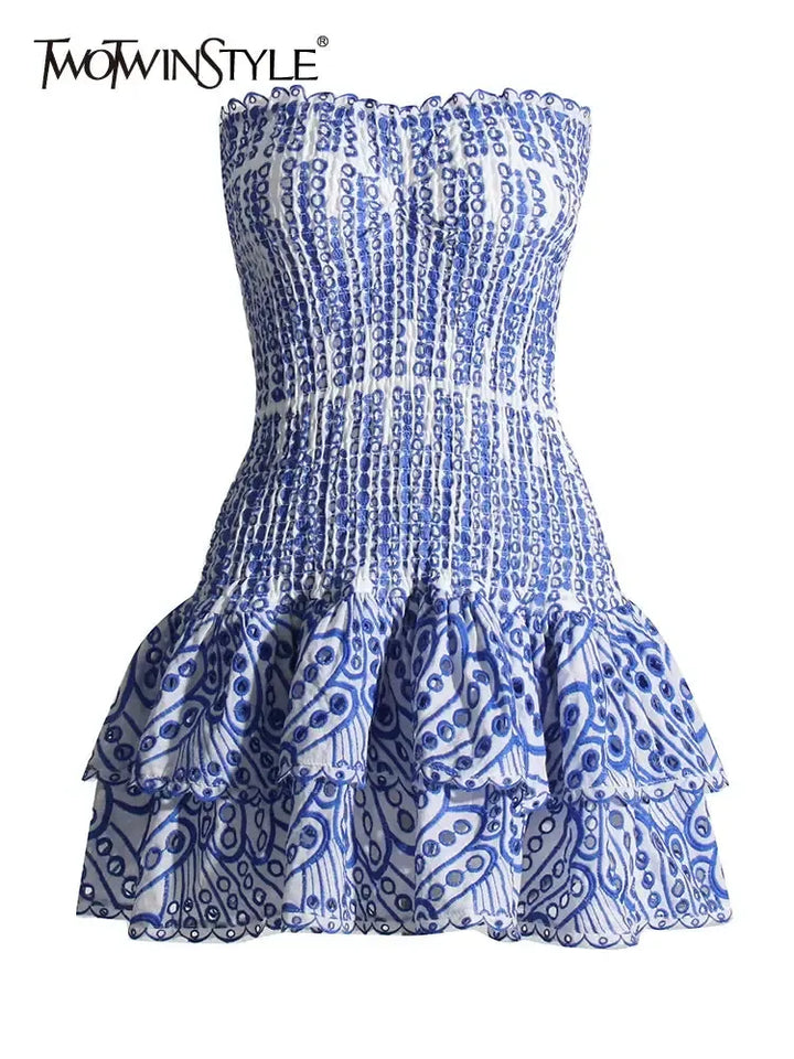Women's Strapless Cut-Out Mini Dress-Dresses-Bennys Beauty World