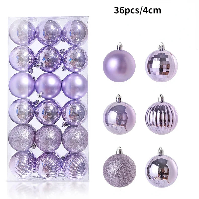 1Box 24/36pcs Christmas Ball Christmas Tree Ornament