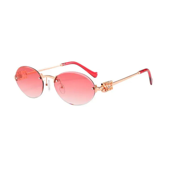 Oval Rimless Sunglasses | UV400 Anti-Glare Unisex Eyewear