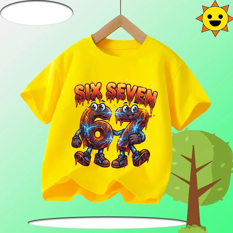 Kids Funny Printed Cotton T-Shirt